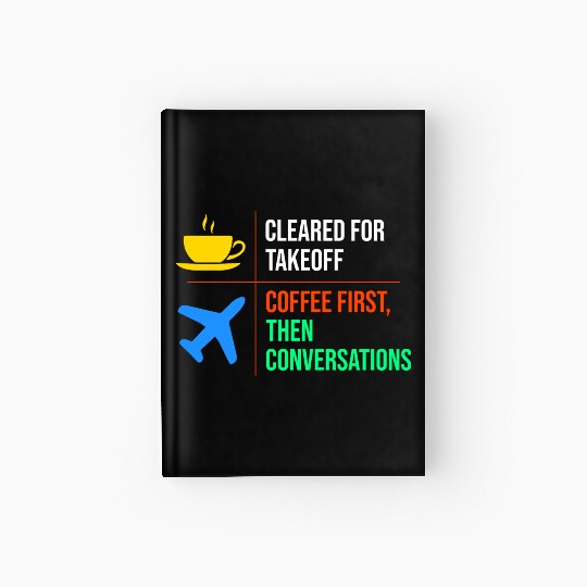 Air Traffic Controller Coffee ATC Aviation Humor Hardcover Journal