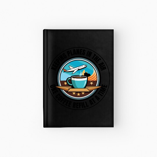 Air Traffic Controller Coffee ATC Aviation Humor Hardcover Journal
