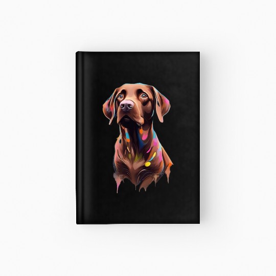 "Beau" Chocolate Labrador Retriever, Dog, Puppy Hardcover Journal
