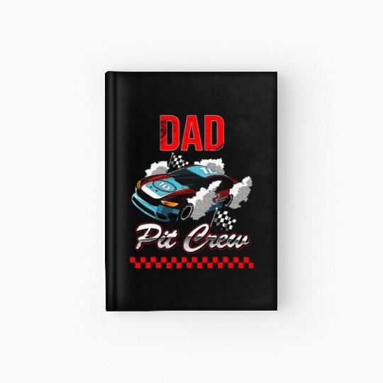 Race Car Birthday Party Racing Family Dad Pit Crew Hardcover Journal