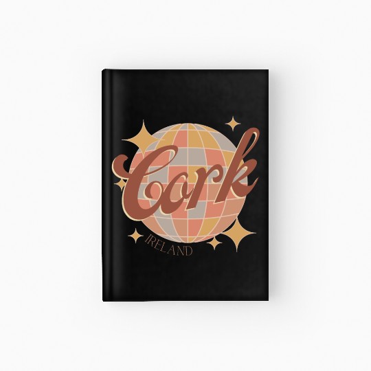 Cork City Ireland Retro Vintage Disco ball design Hardcover Journal