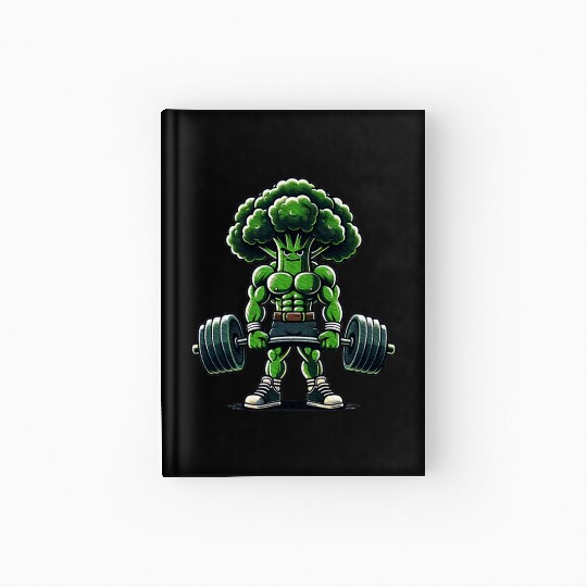 Broccoli Workout Muscular Broccoli Lifting Weights Hardcover Journal