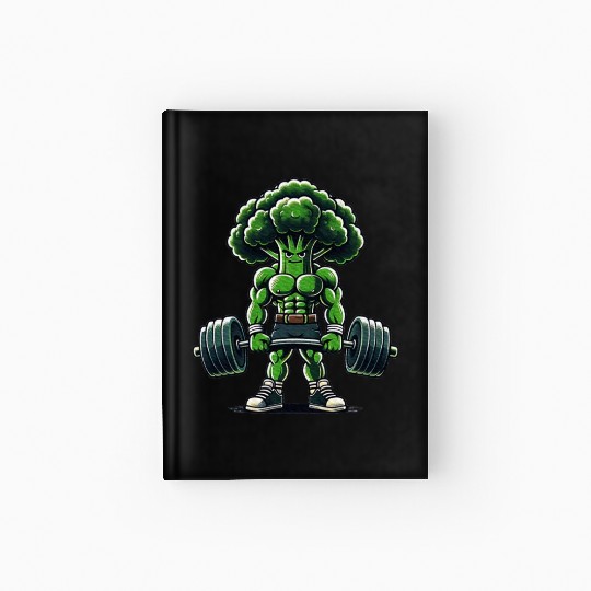 Broccoli Workout Muscular Broccoli Lifting Weights Hardcover Journal