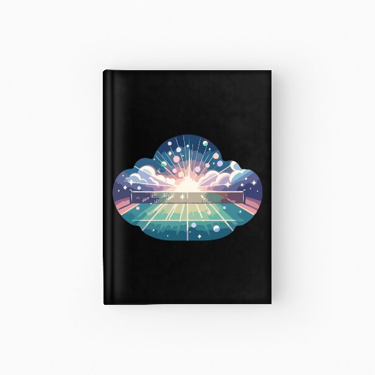 Tennis Court Sunrise Hardcover Journal