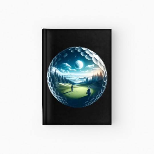 Twilight A Golf Dream Scape Surreal Golfing Course Hardcover Journal