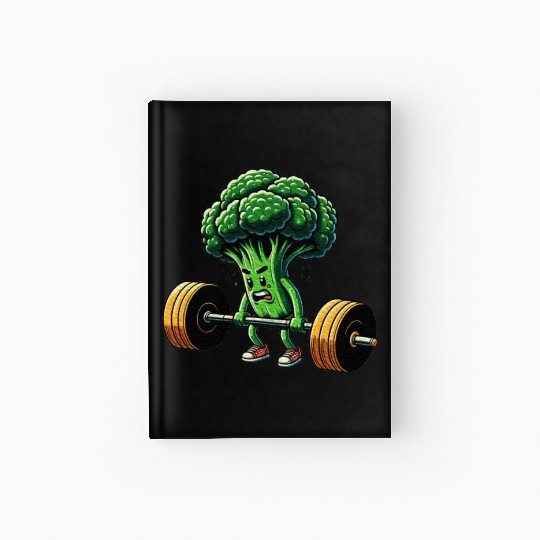 Deadlift Broccoli Gym Fitness Motivation Hardcover Journal