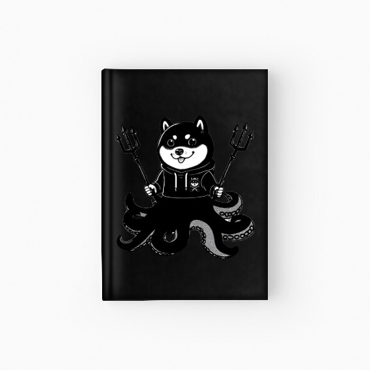 Shiba Inu octopus Hardcover Journal