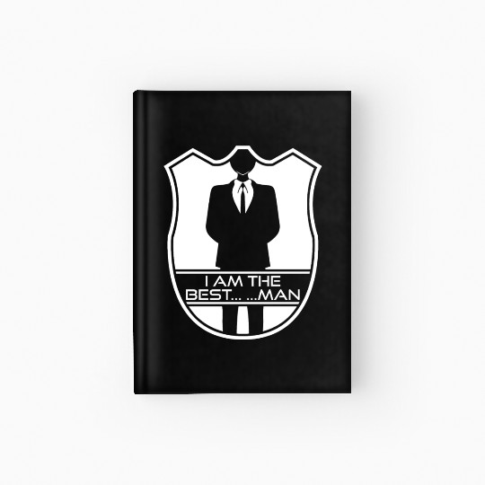 Best Man Groomsmen Bride Groom Hardcover Journal