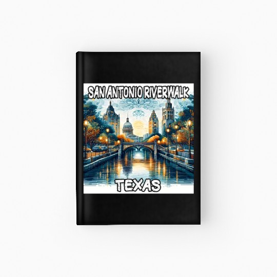 San Antonio Riverwalk Hardcover Journal