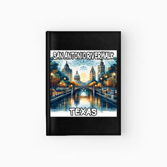 San Antonio Riverwalk Hardcover Journal