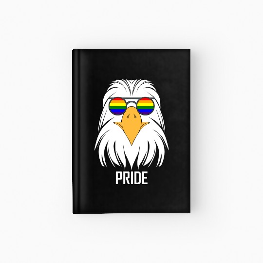 LGBTQ BALD EAGLE PRIDE DESIGN Hardcover Journal