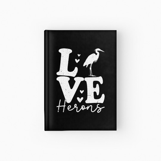 Love Heron Blue Heron Birds Lover Gifts Hardcover Journal