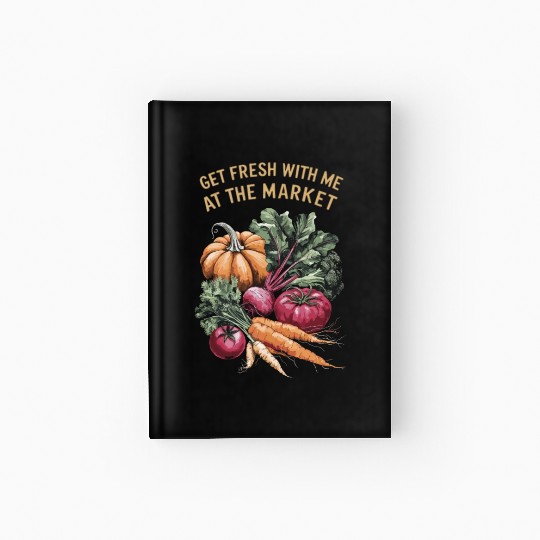 Farmers Market Farmer Agriculture Farming Food Hardcover Journal