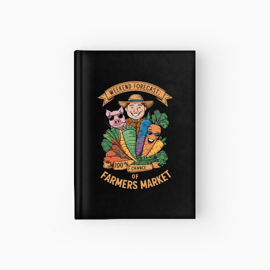 Farmers Market Farmer Agriculture Farming Food Hardcover Journal
