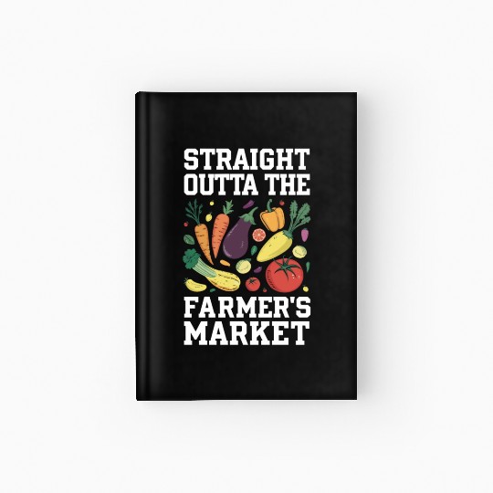 Farmers Market Farmer Agriculture Farming Food Hardcover Journal