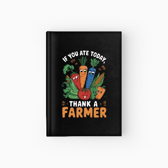 Farmers Market Farmer Agriculture Farming Food Hardcover Journal