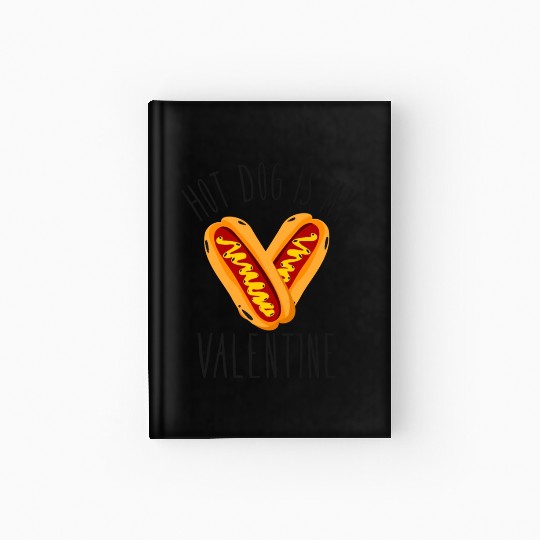 Hot Dog Adult Heart Valentines Day Hardcover Journal