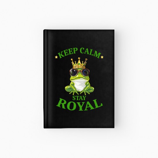Royal Frog With Crown And Sunglasses Hardcover Journal