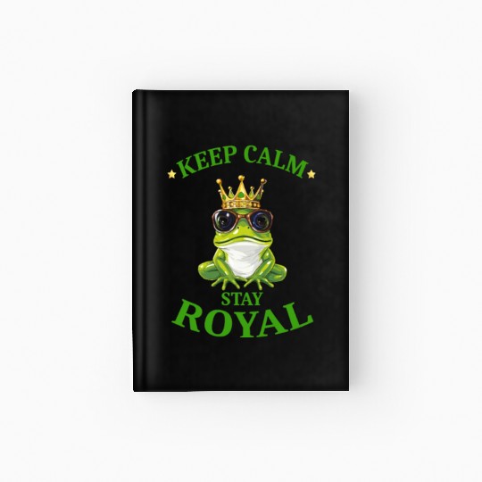 Royal Frog With Crown And Sunglasses Hardcover Journal