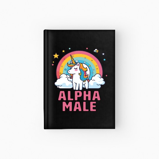 Alpha Male Unicorn Rainbow Hardcover Journal