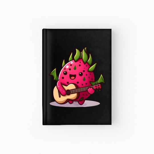 Dragon fruit plays guitar Hardcover Journal
