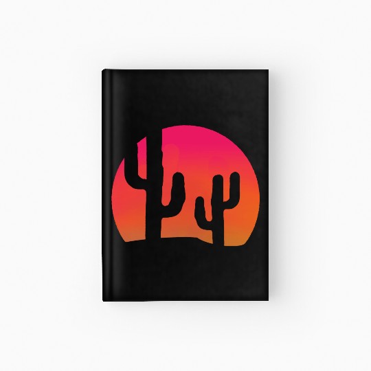 Cactus in Sunset Hardcover Journal