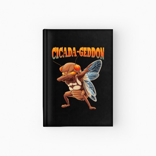 Funny Dabbing Cicada 2024 Dab Hardcover Journal