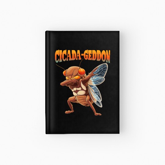 Funny Dabbing Cicada 2024 Dab Hardcover Journal