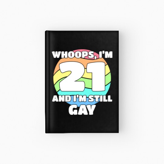 21st Birthday 21 BDay Lesbian Gay Bi Trans - Hardcover Journal