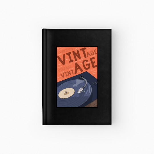 Vinyl Vintage Music Hardcover Journal