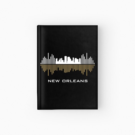 New Orleans City Sound Waves Hardcover Journal