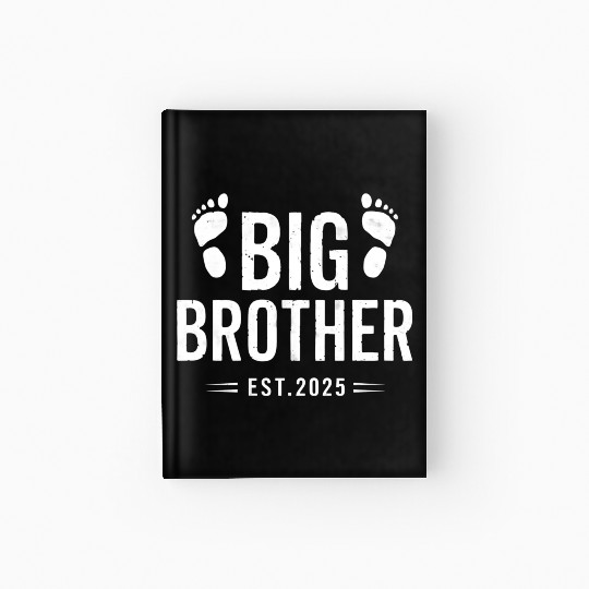 Promoted to Big Brother Est. 2025 Baby Announce Hardcover Journal