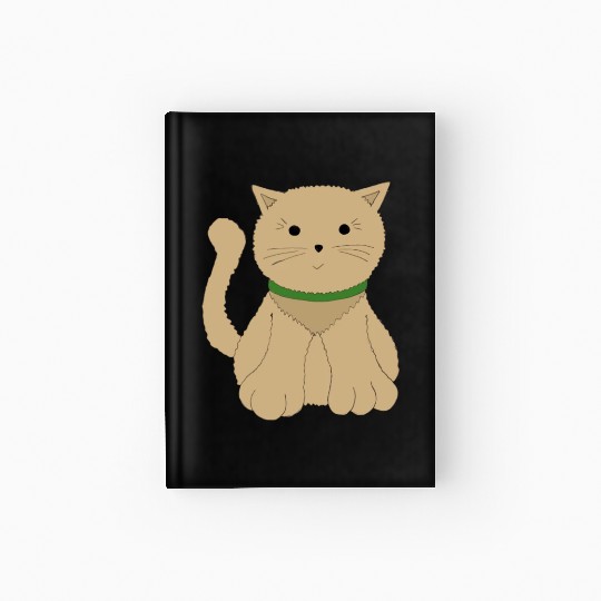 Cute Little Brown Kitty Cat Hardcover Journal