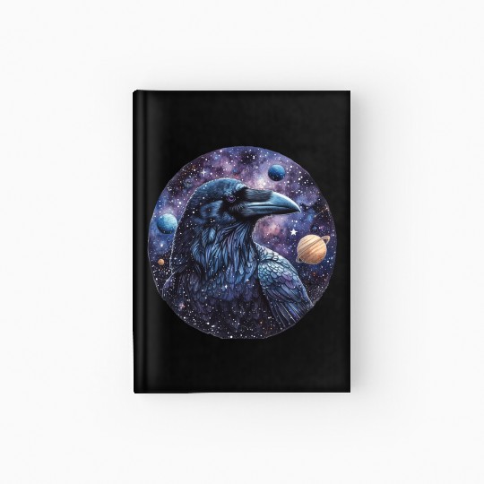 Celestial Raven Clipart Clipart, Crow Bird Witch Hardcover Journal