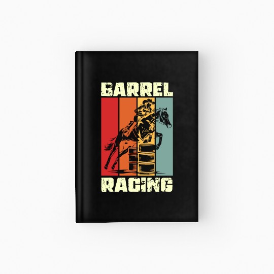 Retro Barrel Racing Gifts Hardcover Journal