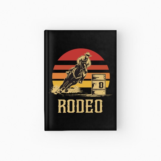 Retro Barrel Racing Gifts Hardcover Journal