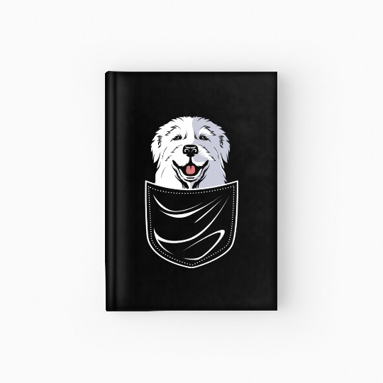 Dog In A Pocket Pet Lover Cute Great Pyrenees Hardcover Journal