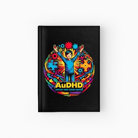 AuDHD Autism ADHD Autistic Spectrum Neurodiversity Hardcover Journal