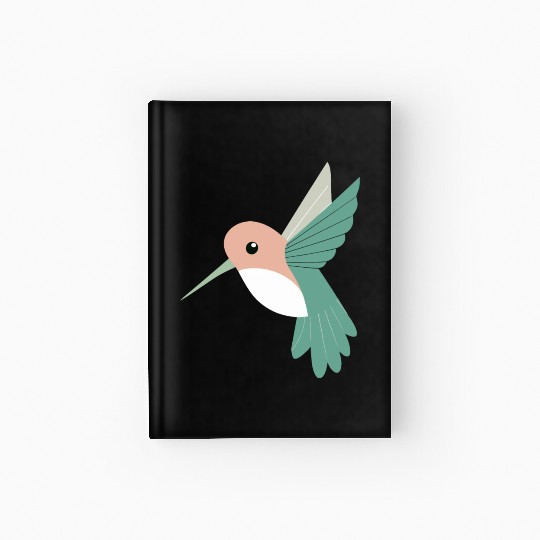 Hummingbird with green beak Hardcover Journal