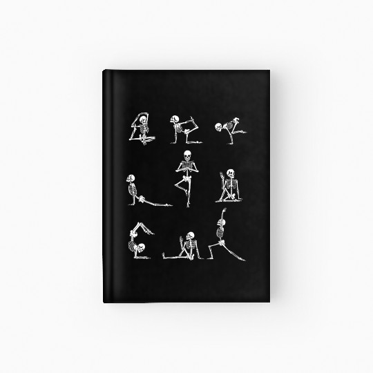 Yoga Skeleton Fan Hardcover Journal