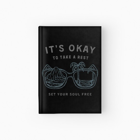 Relaxed Beach Sunset Sunglasses Design Hardcover Journal