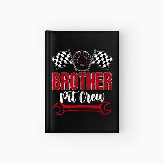 Racing Family Brother Pit Crew Birthday Party Hardcover Journal