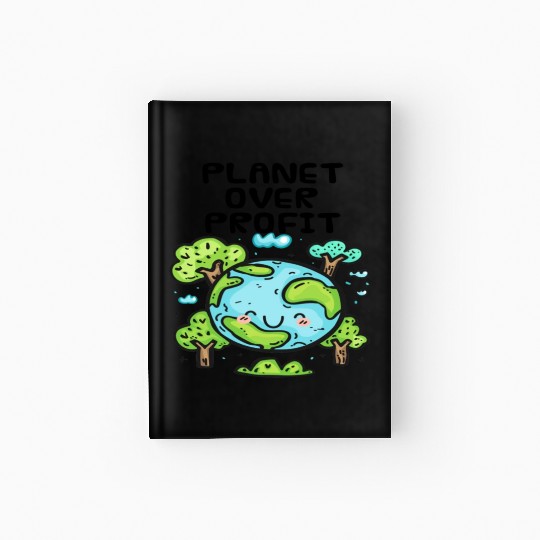 Planet Over Profit Earth Day Hardcover Journal