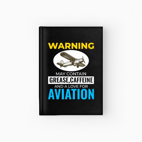 Aircraft Mechanic Aviation Technician Coffee Funny Hardcover Journal