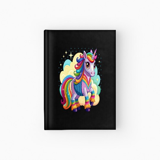 Crochet Rainbow Unicorn Hardcover Journal