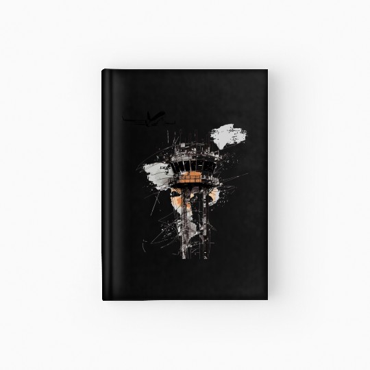 American Flag US, air traffic controller Hardcover Journal