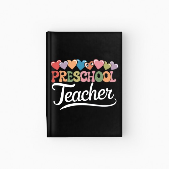 Preschool Teacher First Day Groovy Back To School Hardcover Journal