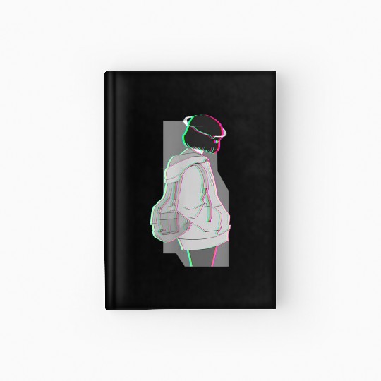 eboy aesthetic anime clothes Hardcover Journal