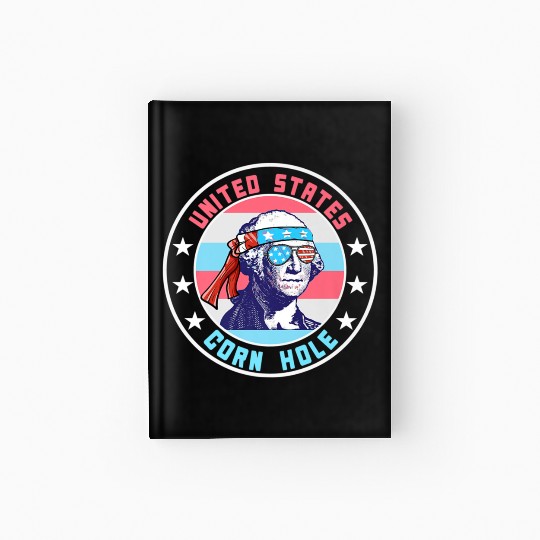 July Cornhole Apparel Clothing Premium Hardcover Journal
