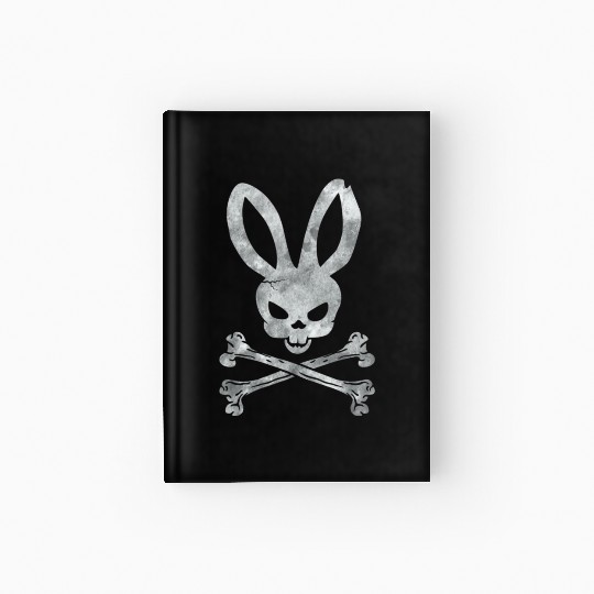 Funny Easter Bunny Crossbones Hardcover Journal